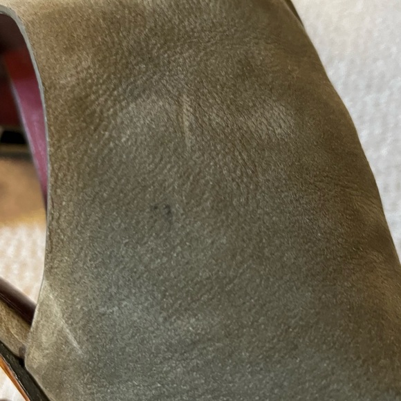 Army green suede Coach sandal 7.5 - Picture 3 of 9